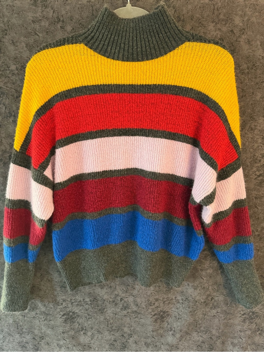 Express Striped Turtleneck Sweater